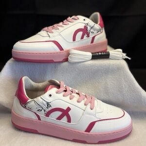Pink and White Women's Sneakers